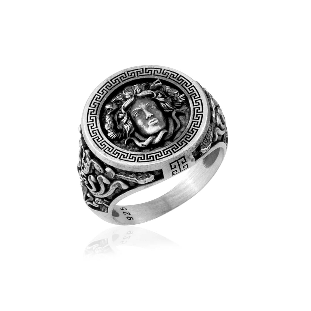 Ancient Medusa Gorgon Signet Ring