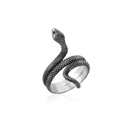 Serpent Wrap Silver Ring