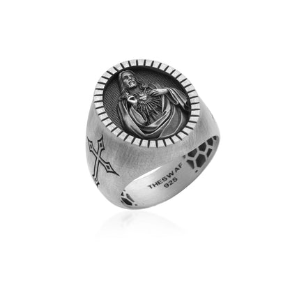 Sacred Heart Of Jesus Signet Ring
