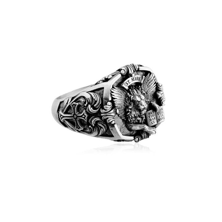 St. Mark Winged Lion Signet Ring
