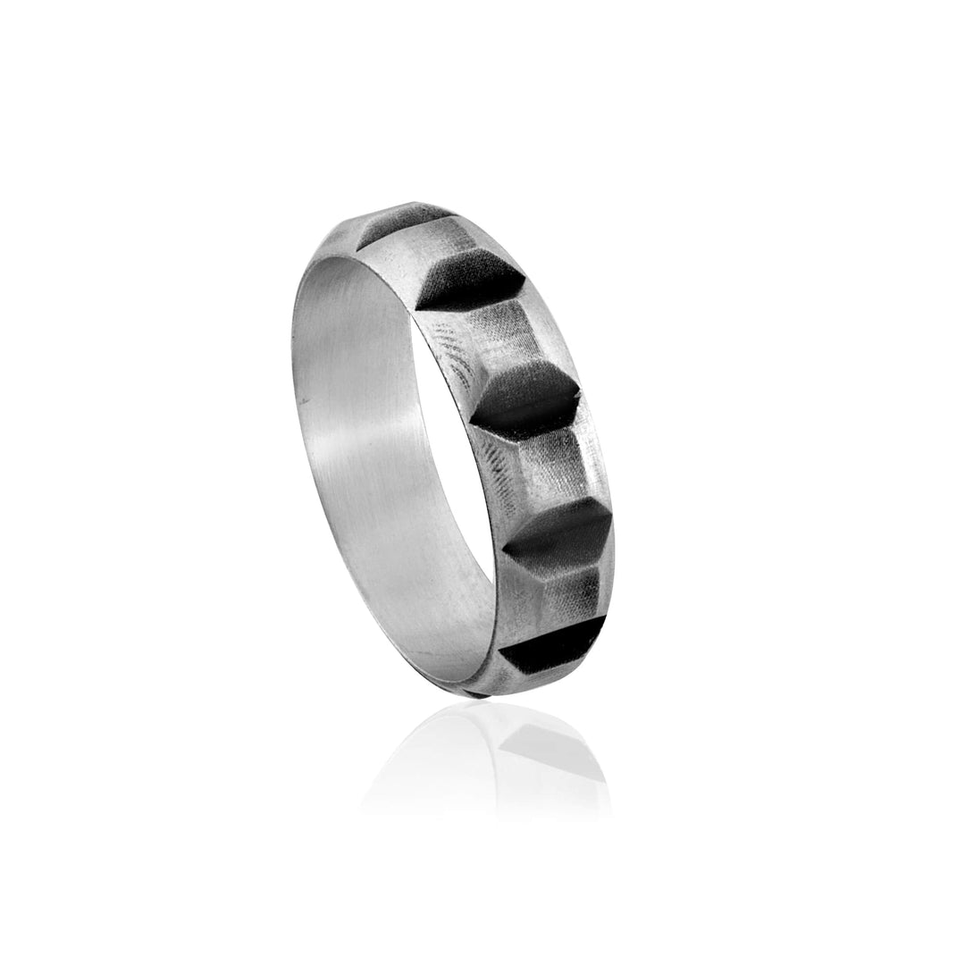 Carved Steel Ring