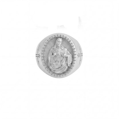 Sacred Heart Of Jesus Signet Ring