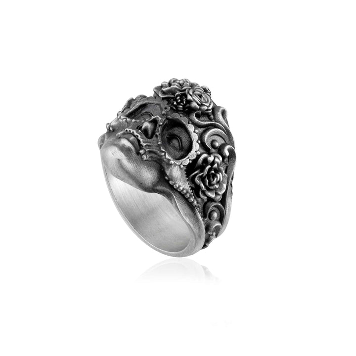 Roseborne Skull Lady Ring