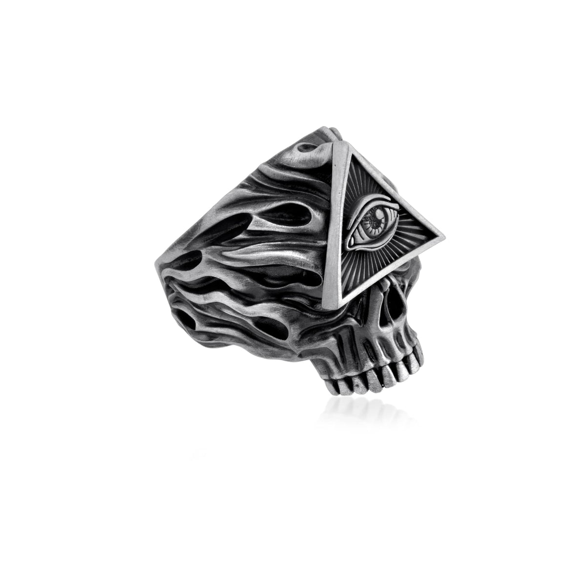 All Seeing Eye Skull Ring