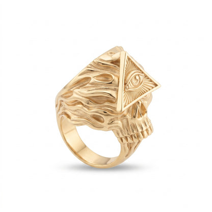 All Seeing Eye Skull Ring