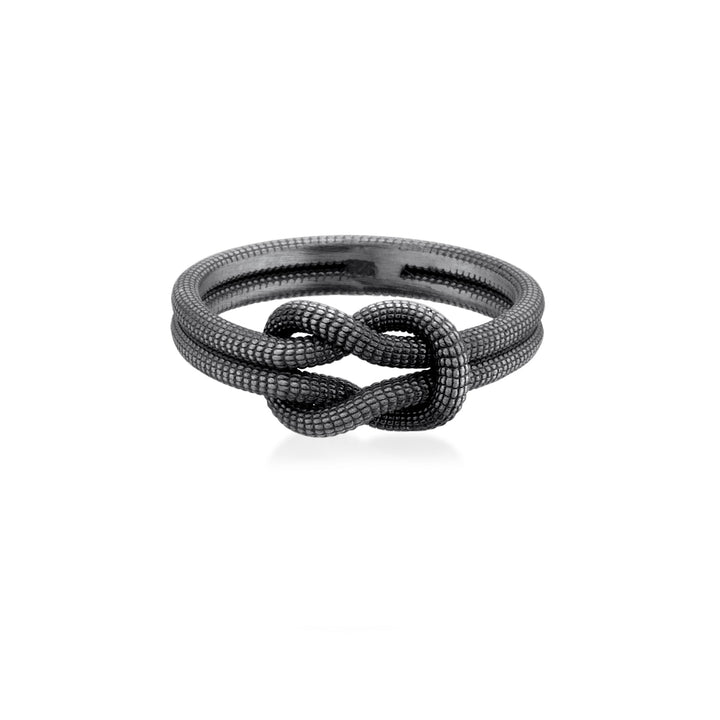 Twisted Silver Band Ring