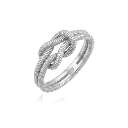 Twisted Silver Band Ring
