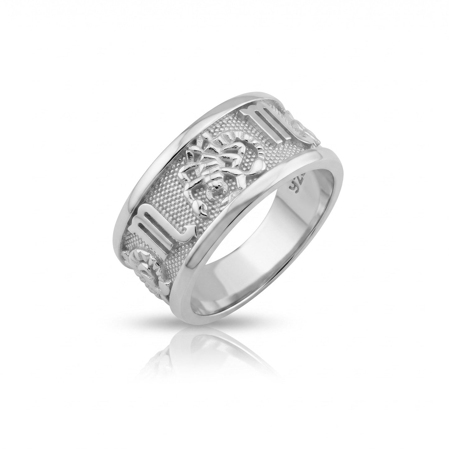 Scorpio Zodiac Silver Band Ring