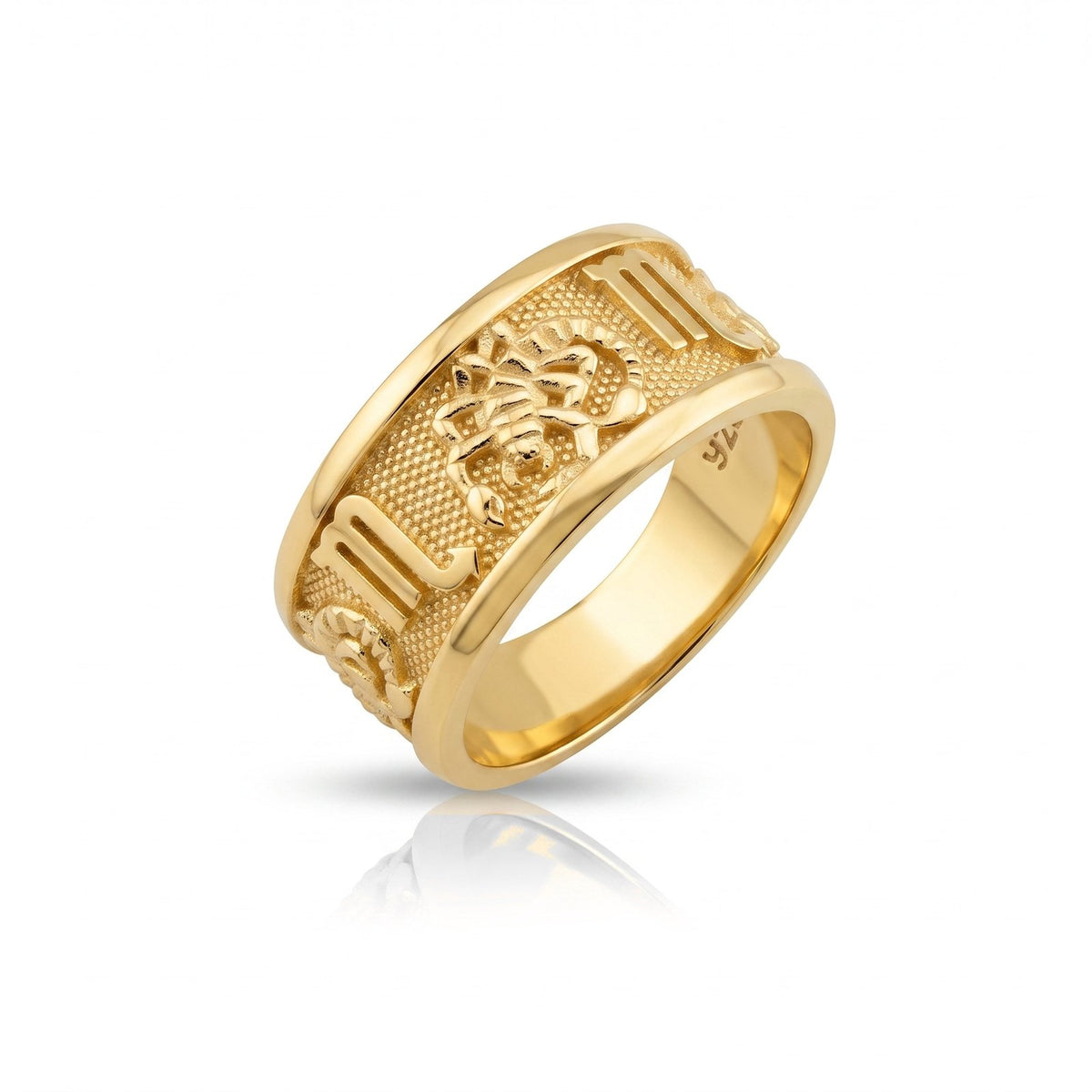 Scorpio Zodiac Silver Band Ring