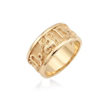 Capricorn Zodiac Silver Band Ring