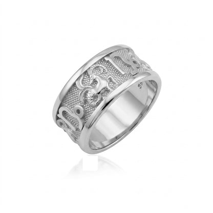 Capricorn Zodiac Silver Band Ring