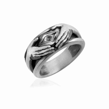 All Seeing Hand Eye Ring
