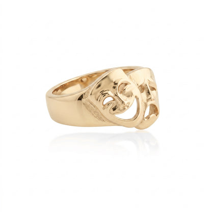Theatre Mask Silver Ring