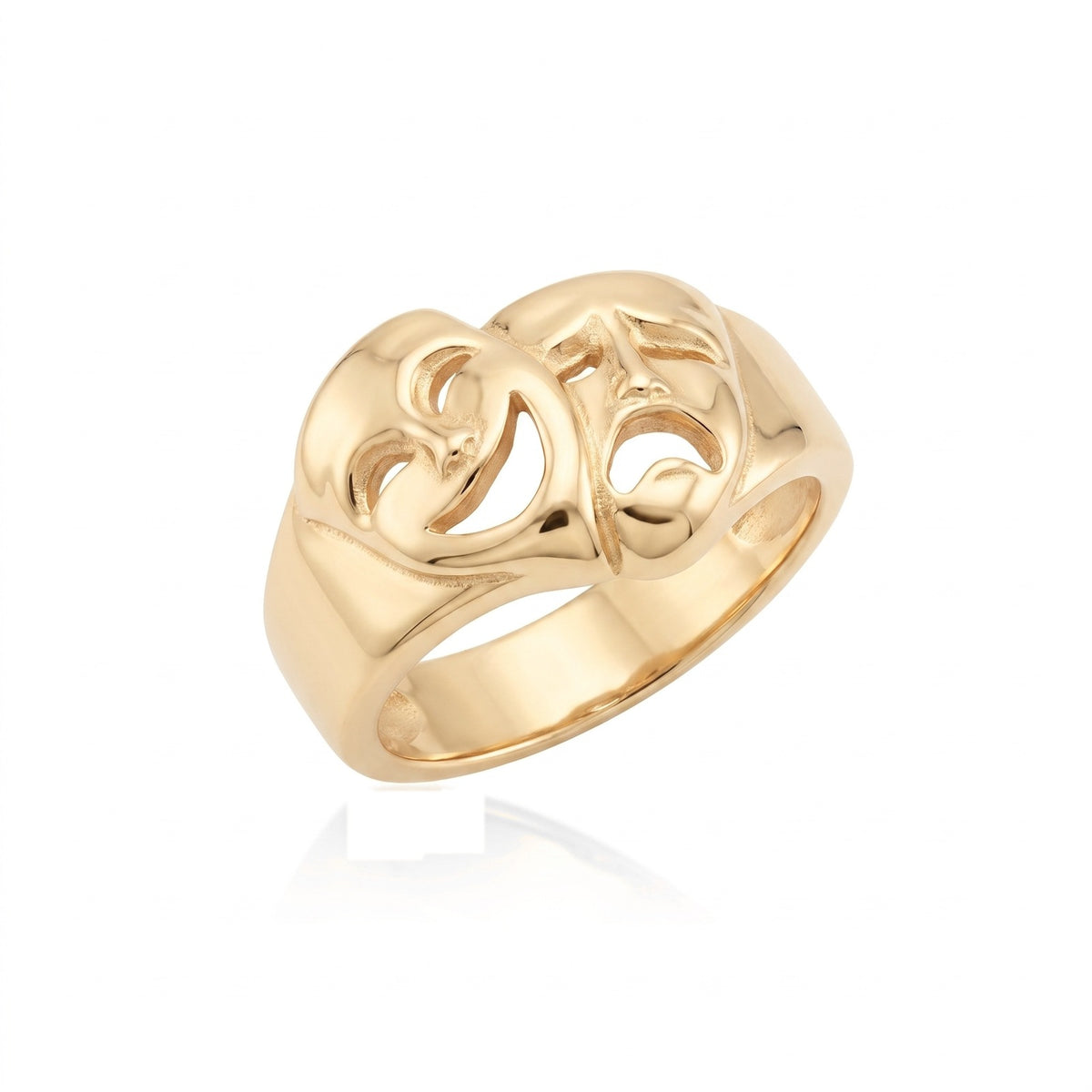 Theatre Mask Silver Ring