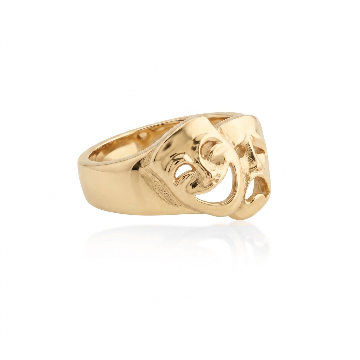 Theatre Mask Silver Ring