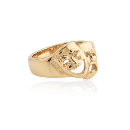 Theatre Mask Silver Ring