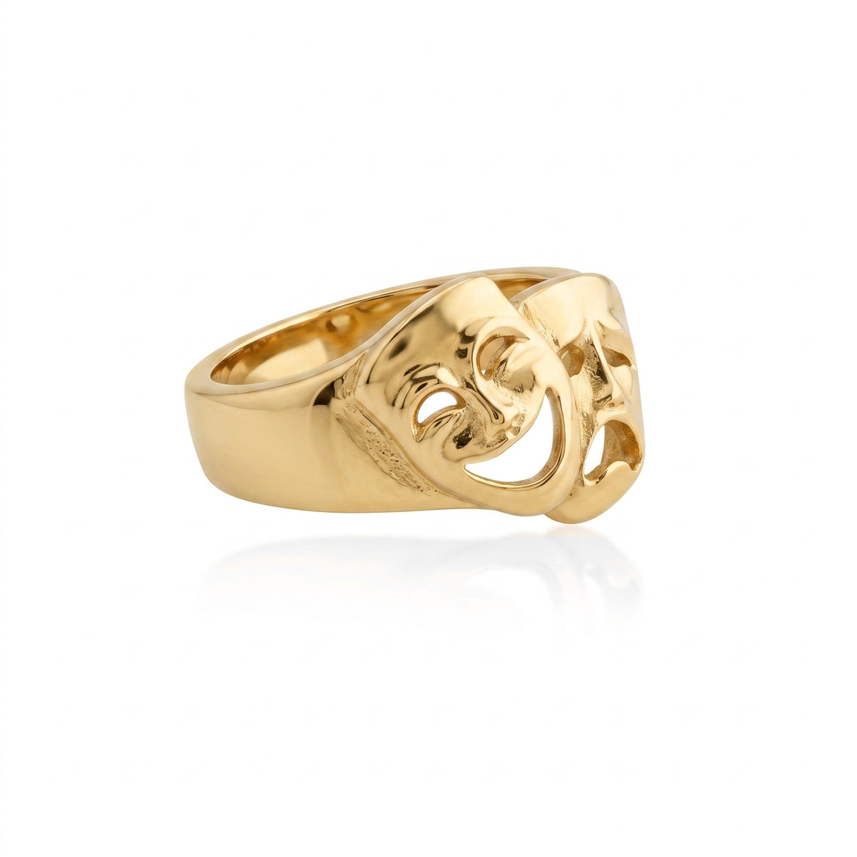 Theatre Mask Silver Ring