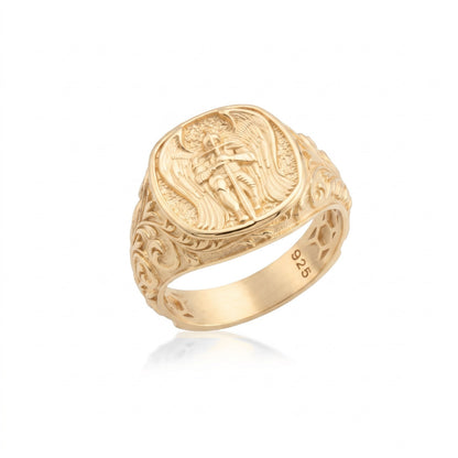 Archangel Sword Silver Ring