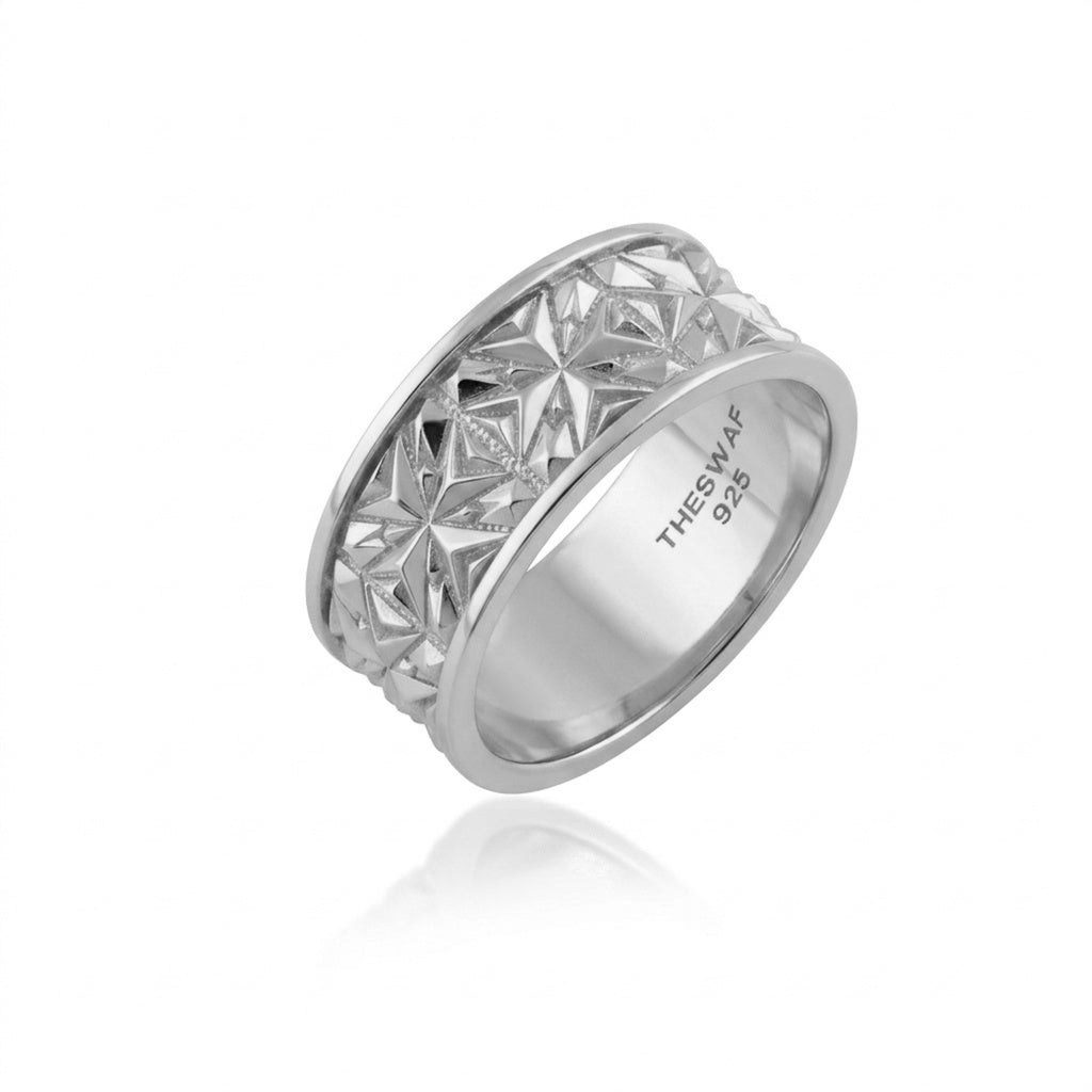 Celestial Facet Star Band Ring