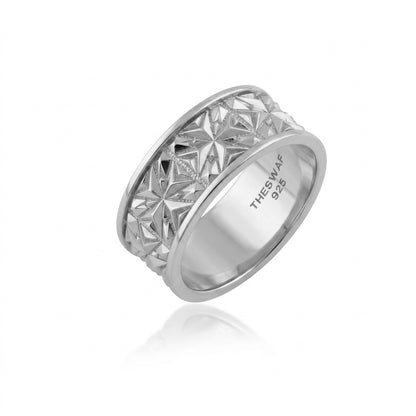 Celestial Facet Star Band Ring