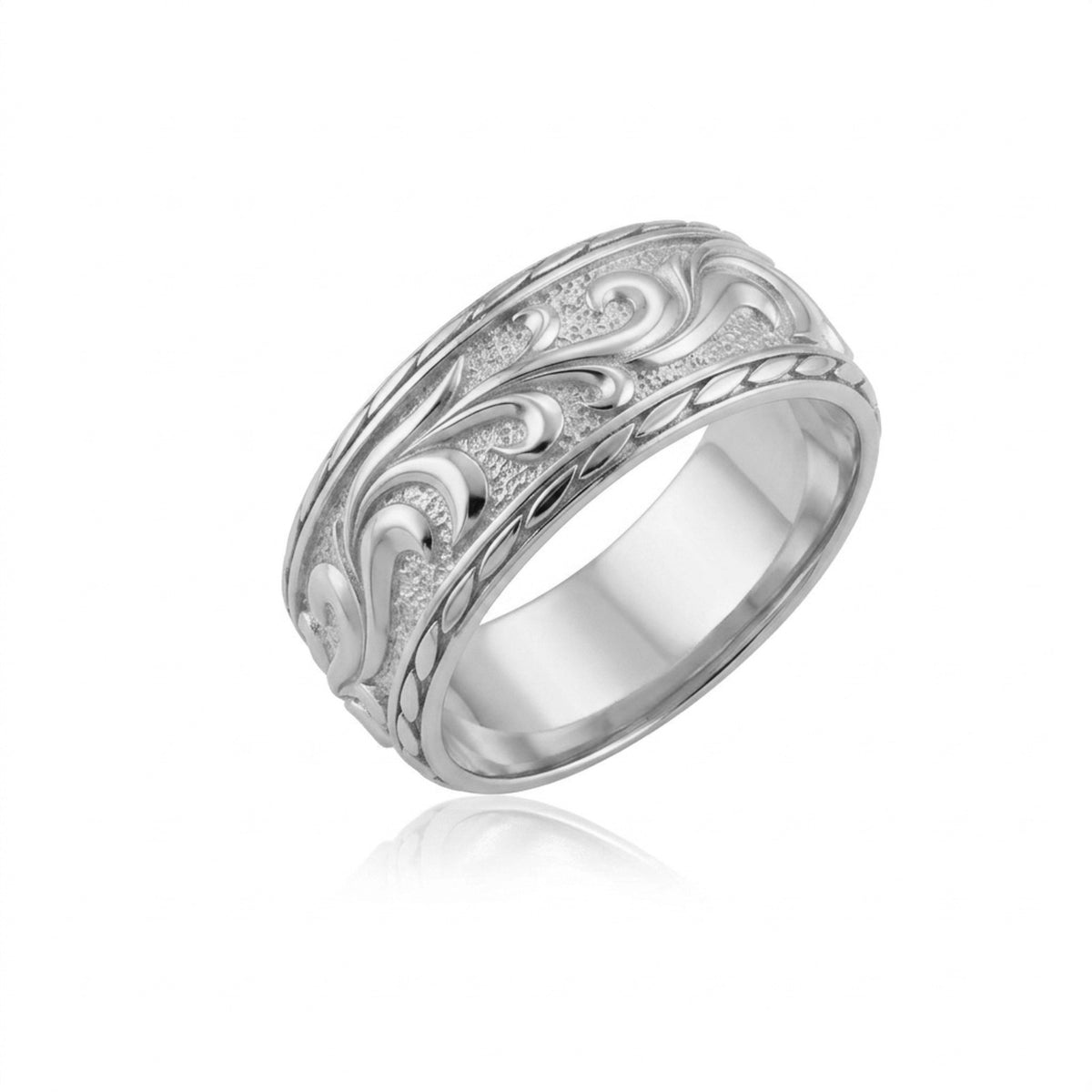 Ocean Scrollwork Band Ring