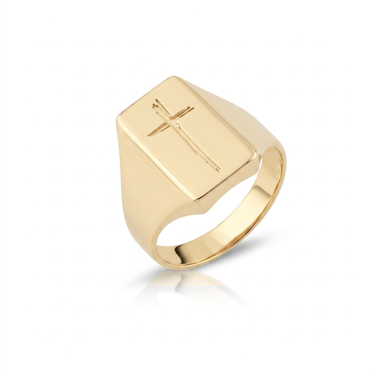 Quiet Faith Cross Signet Ring