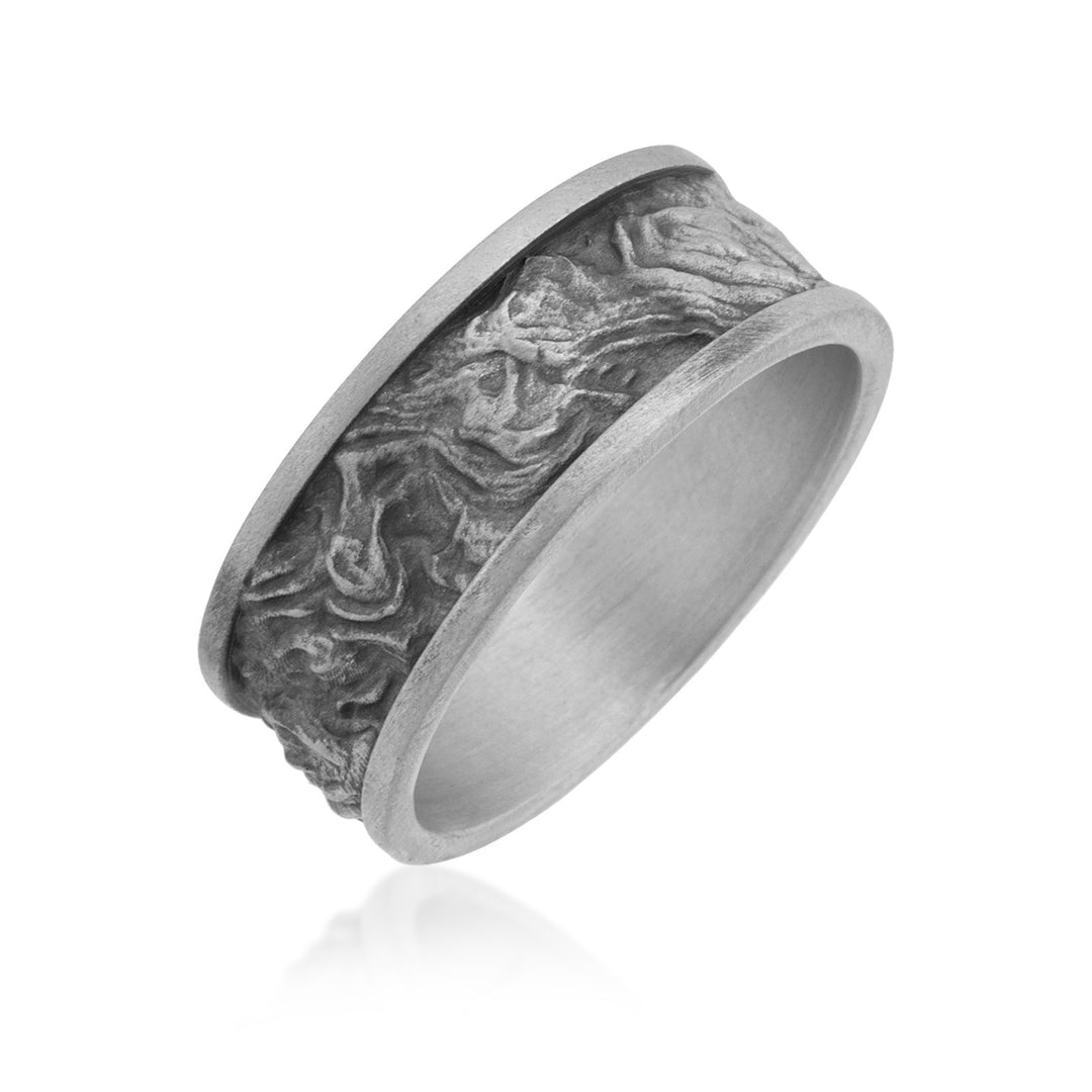 Ancient Fossil Relief Band Ring