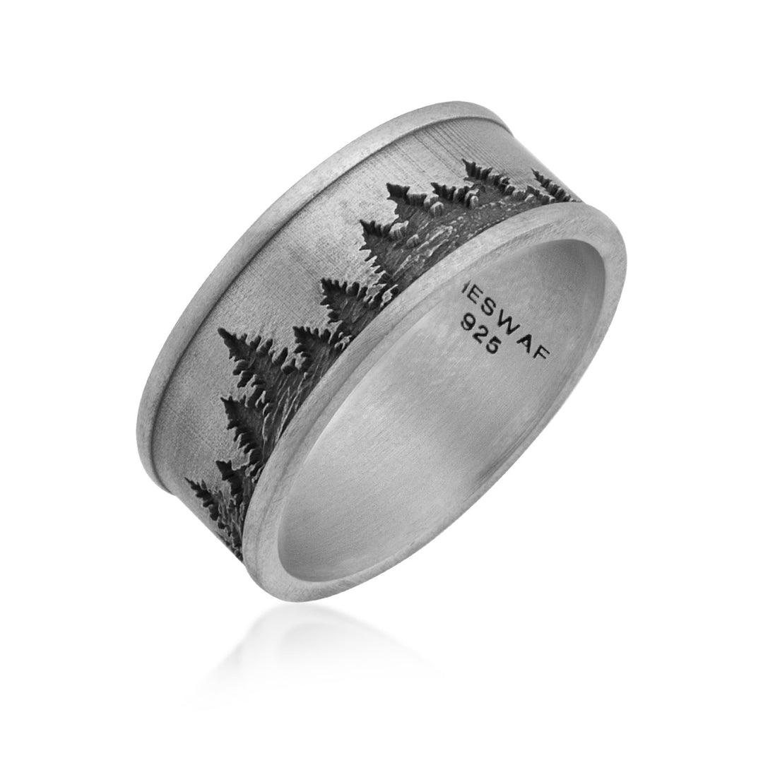Evergreen Forest Horizon Band Ring