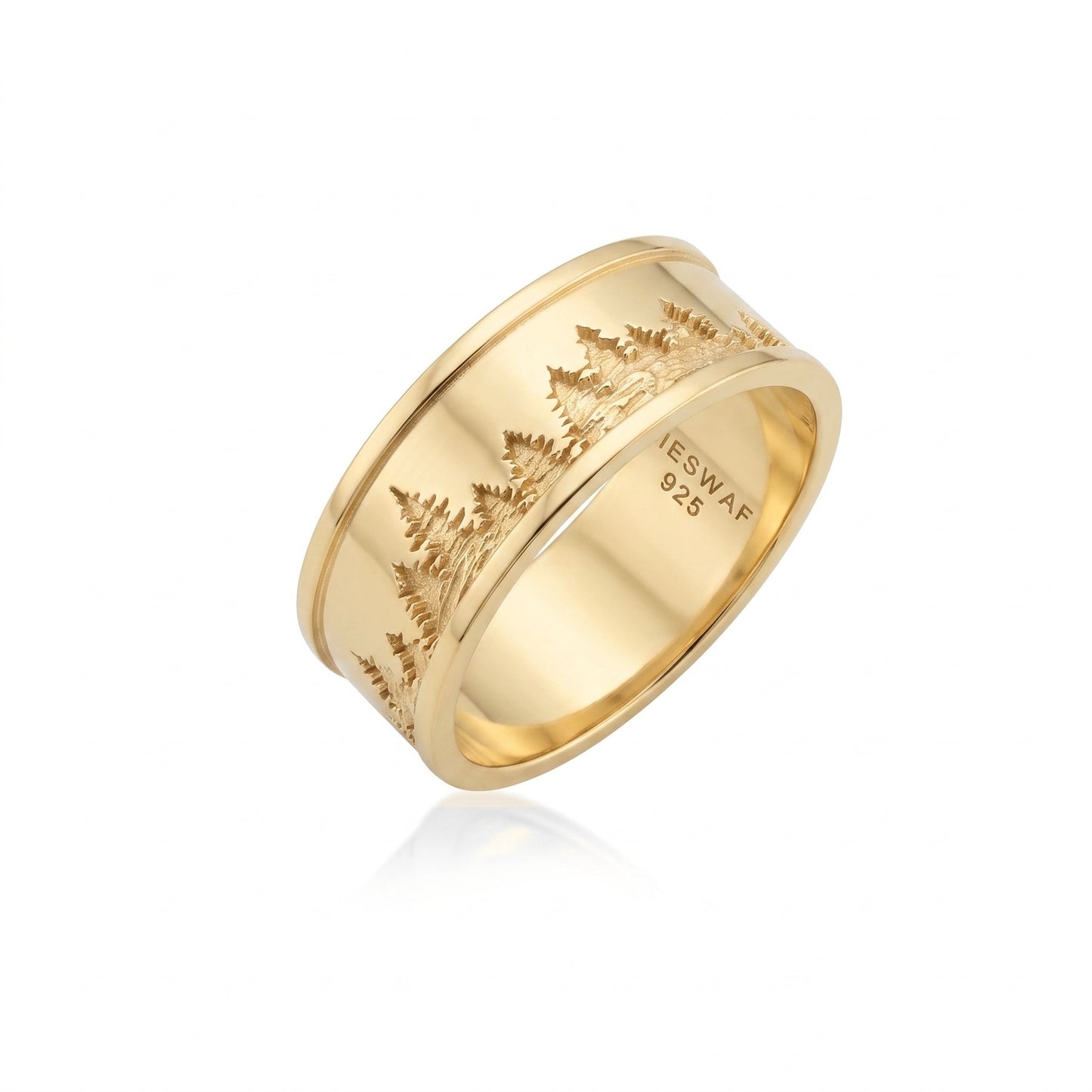 Evergreen Forest Horizon Band Ring