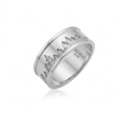 Evergreen Forest Horizon Band Ring