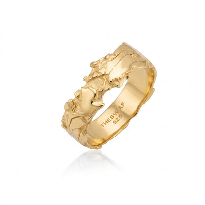 Shattered Metal Band Ring