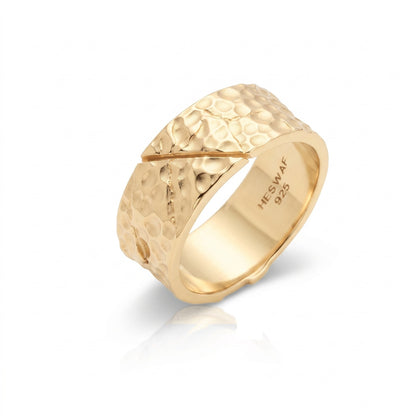 Forged Hammered Wrap Band Ring