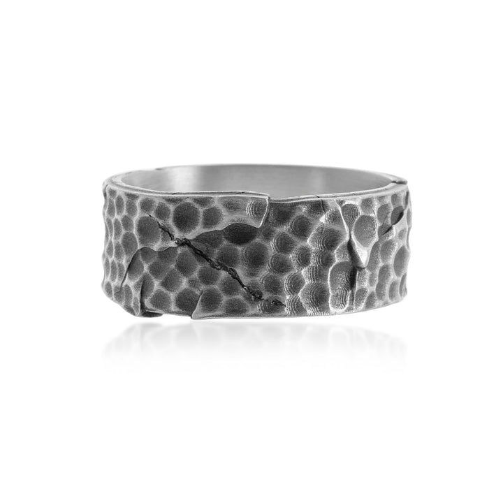 Forged Hammered Wrap Band Ring