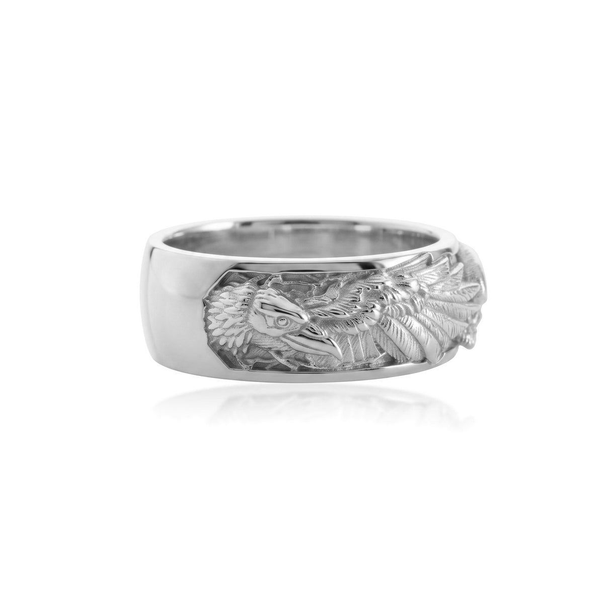 Winged Skull Memento Mori Band Ring