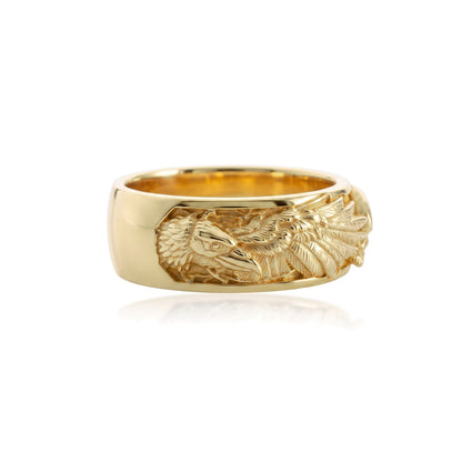 Winged Skull Memento Mori Band Ring