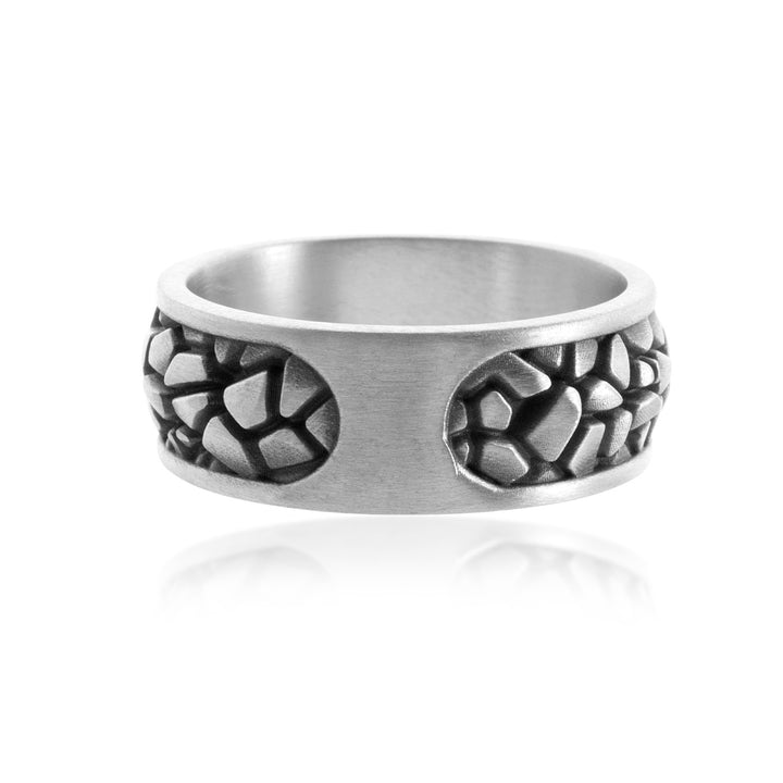 Irregular Stone Mosaic Band Ring