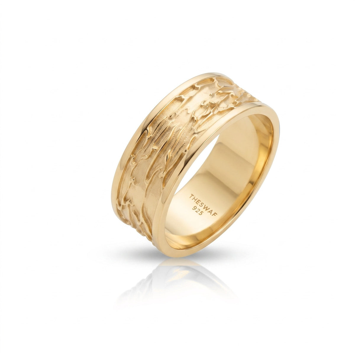 Molten Metal Texture Band Ring