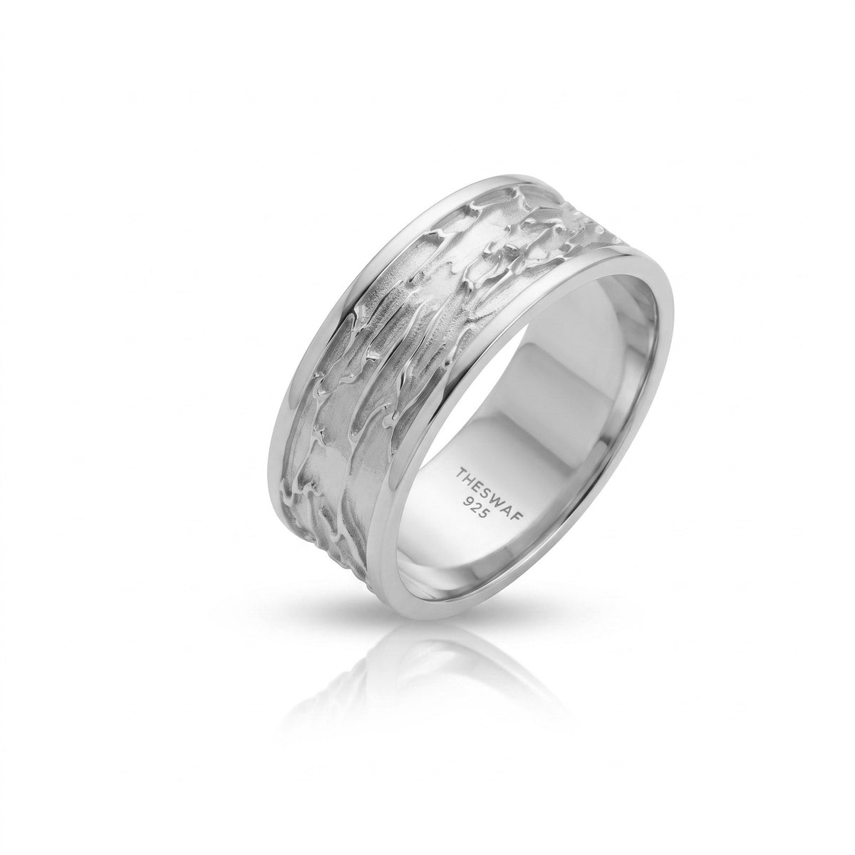 Molten Metal Texture Band Ring