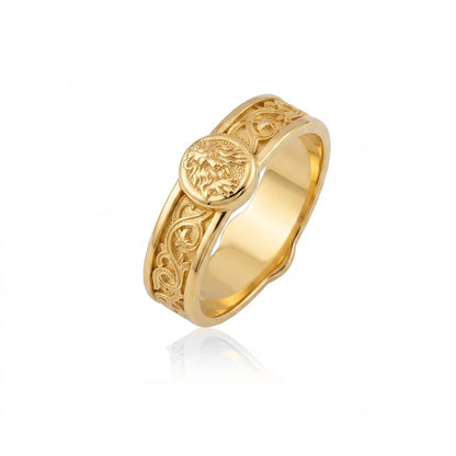 Lion Band Ring