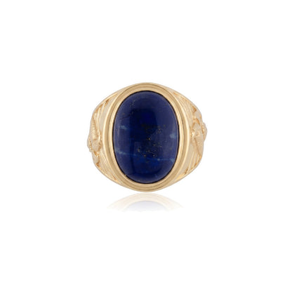 Eagle and Wolf Lapis Lazuli Ring
