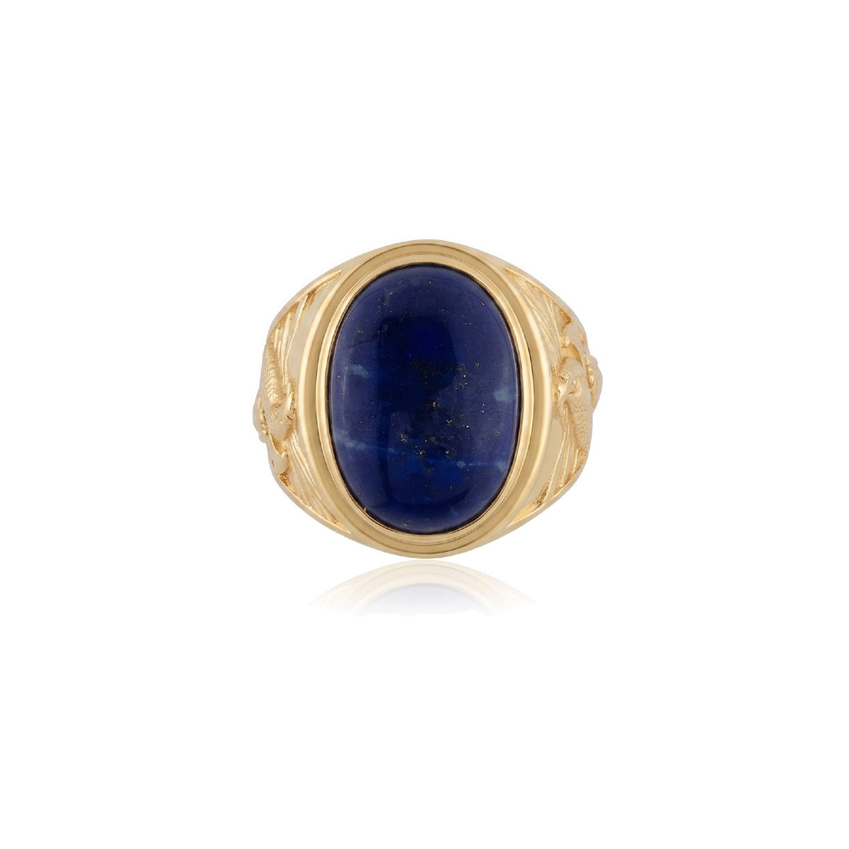 Eagle and Wolf Lapis Lazuli Ring