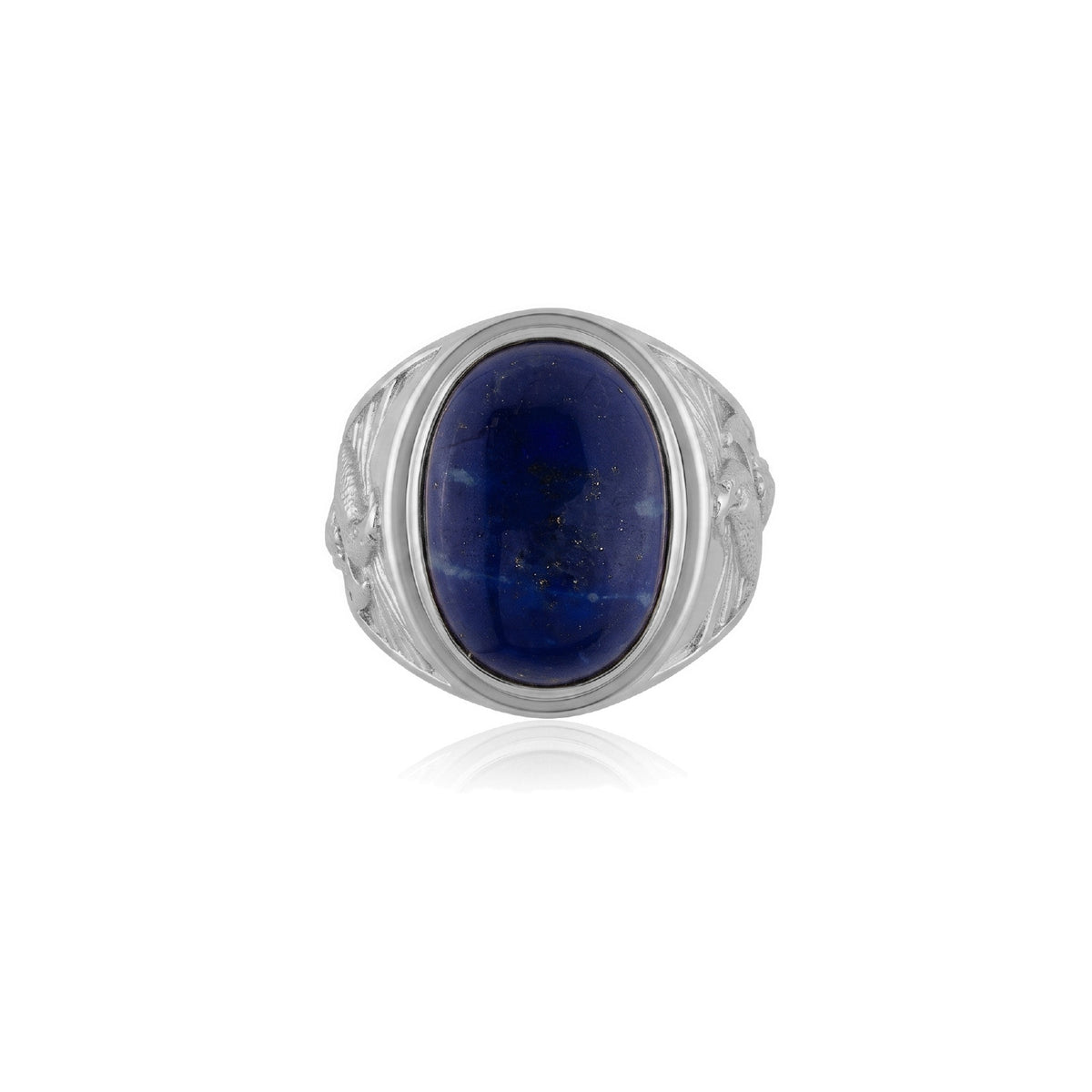 Eagle and Wolf Lapis Lazuli Ring