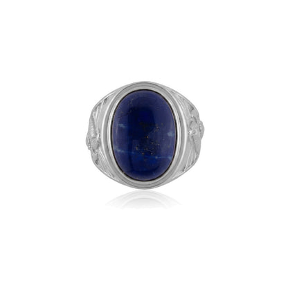 Eagle and Wolf Lapis Lazuli Ring