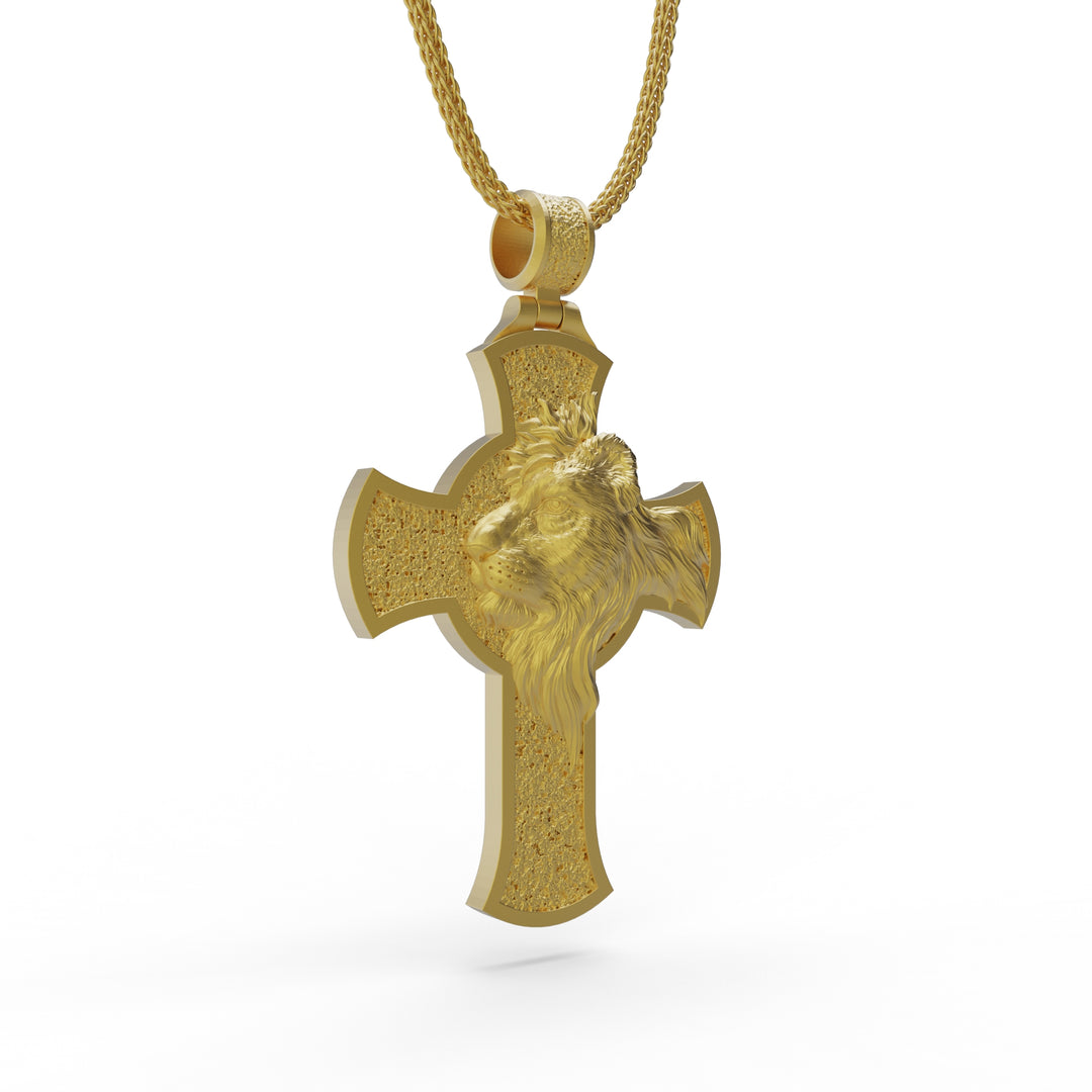 Cross Lion Necklace