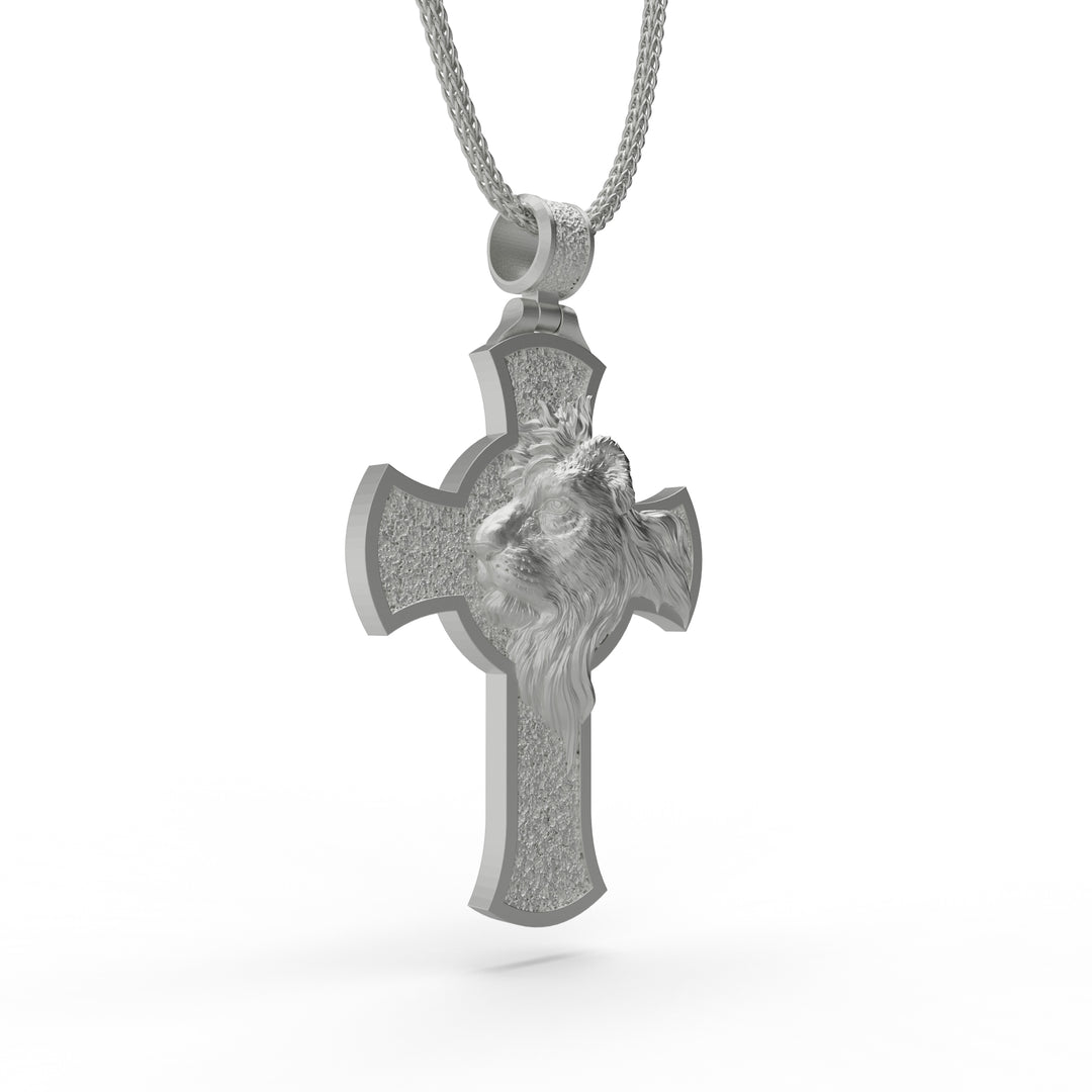 Cross Lion Necklace