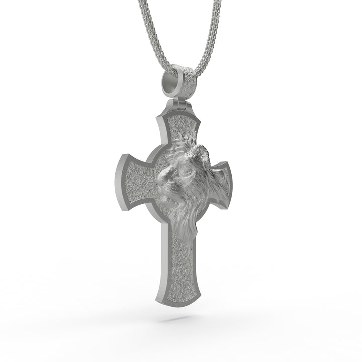 Cross Lion Necklace