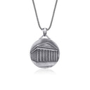 athens temple pendant backside