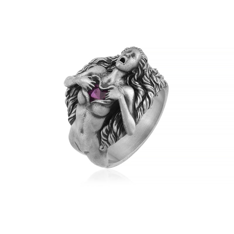 broken heart ring side view