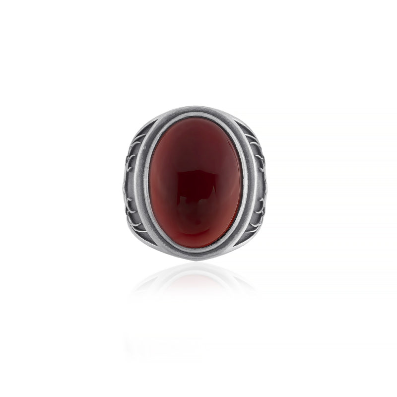 buckhorn carnelian ring top view