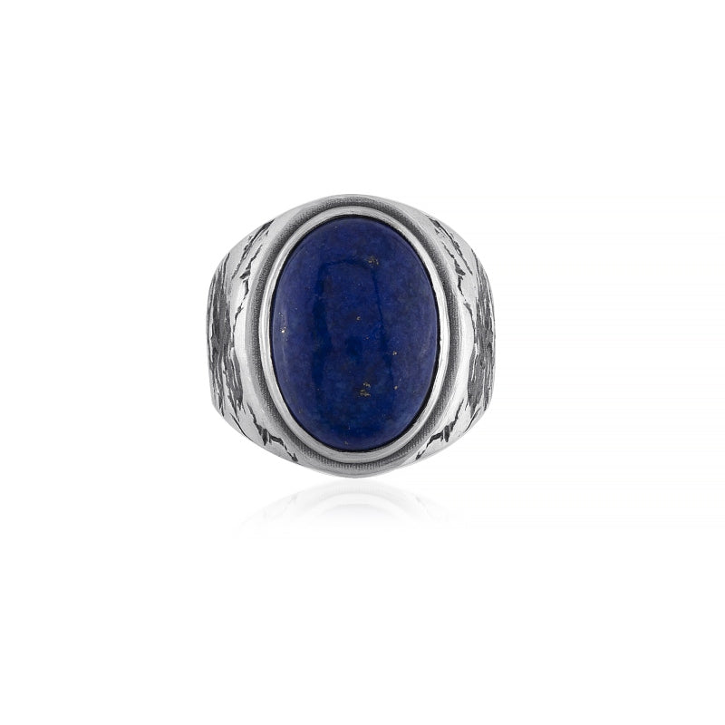 cracked lapis ring top view